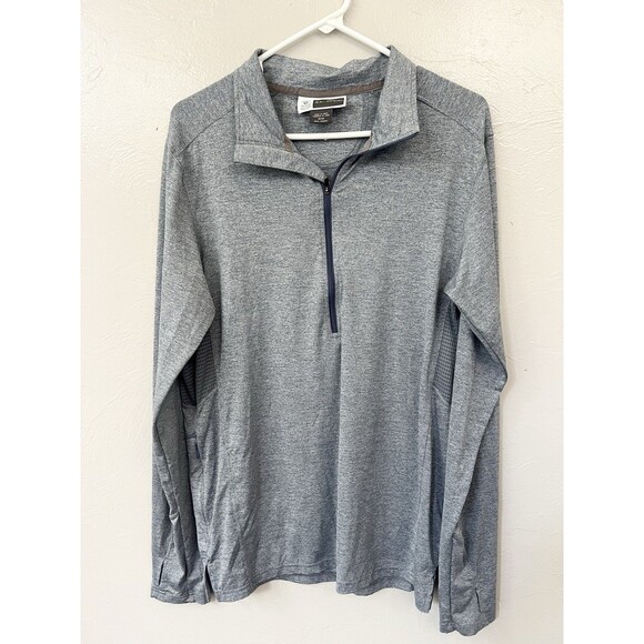 Exofficio Insect Shield 1/4 Zip Pullover Top Medium Grey Performance Long Sleeve - Picture 1 of 6